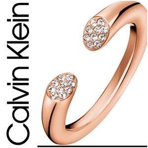 Calvin Klein Brilliant Rse Gld Ring w/crystals NWT